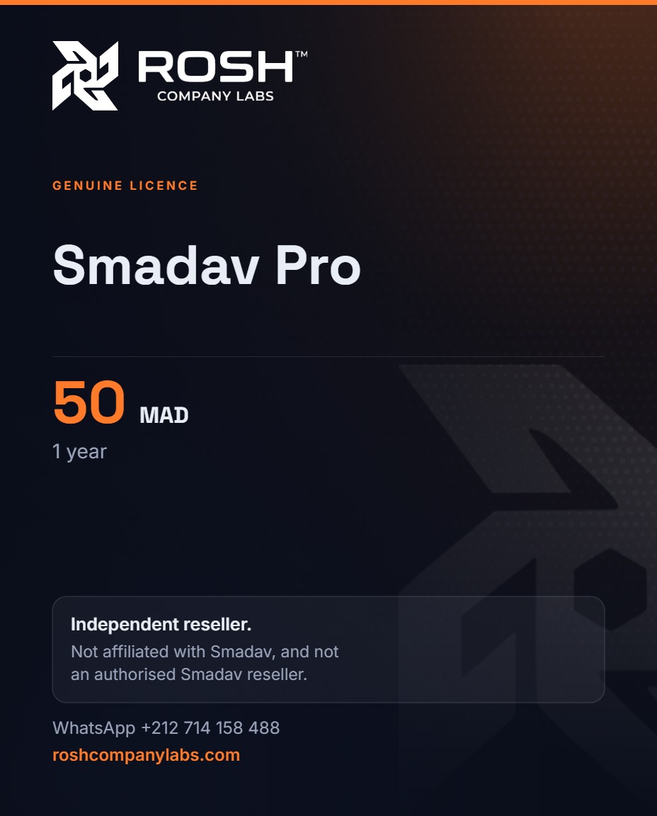 Smadav Pro — 50 MAD / 1 Year — ROSH™ Company Labs